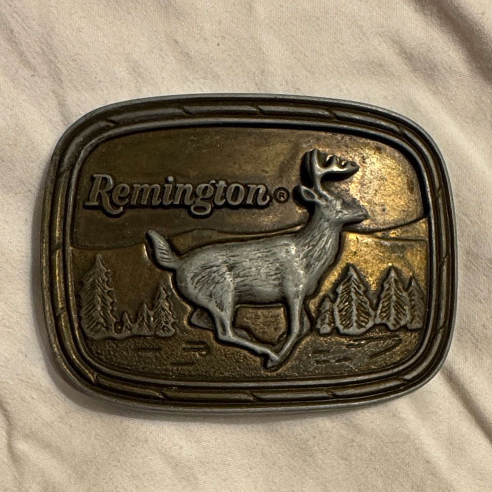 Remington Bronze and Silver Belt Buckle